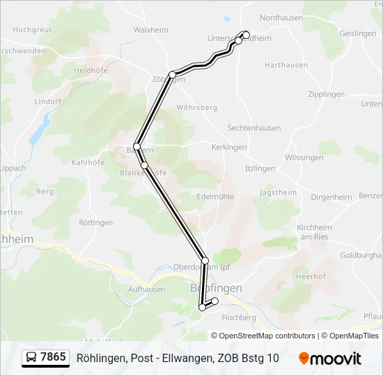 7865 Bus Line Map