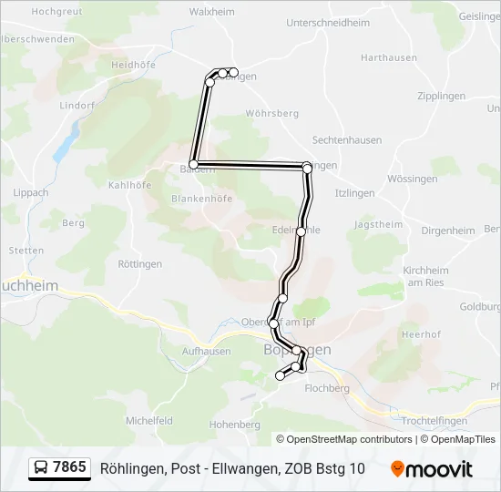 7865 Bus Line Map