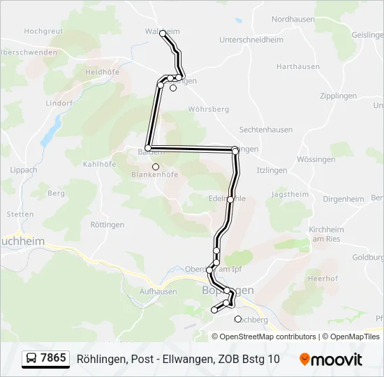 7865 Bus Line Map