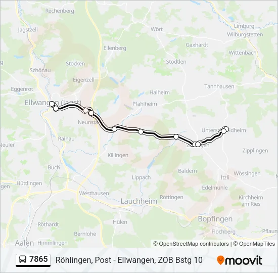 7865 Bus Line Map