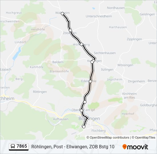 7865 Bus Line Map
