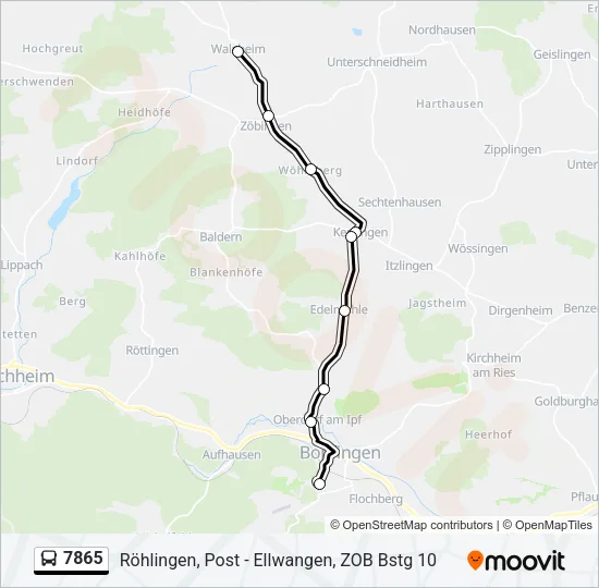 7865 Bus Line Map