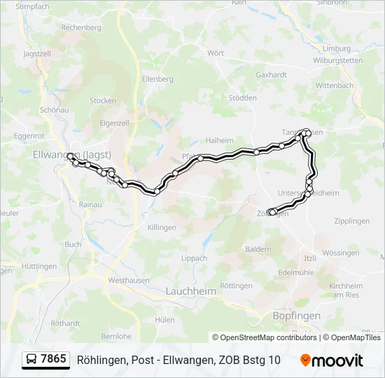 7865 Bus Line Map
