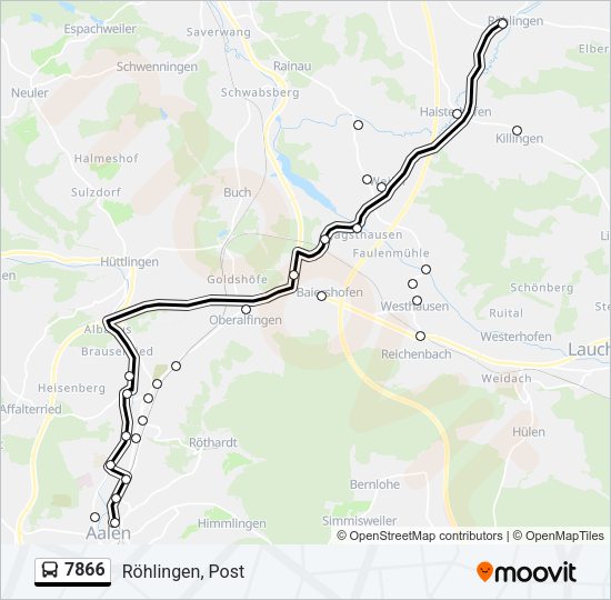 7866 Bus Line Map