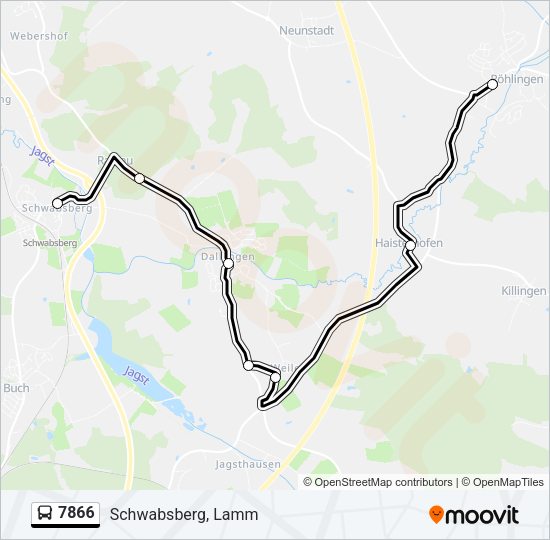 7866 Bus Line Map