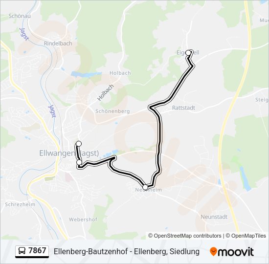 7867 Bus Line Map