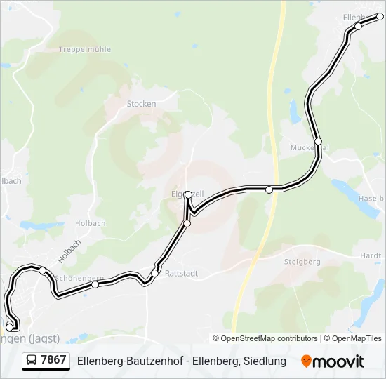 7867 Bus Line Map