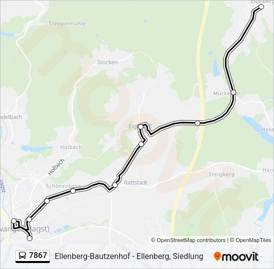 7867 Bus Line Map