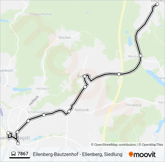 7867 Bus Line Map