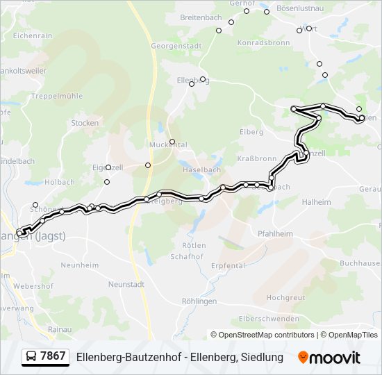 7867 Bus Line Map