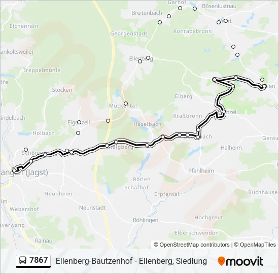 7867 Bus Line Map