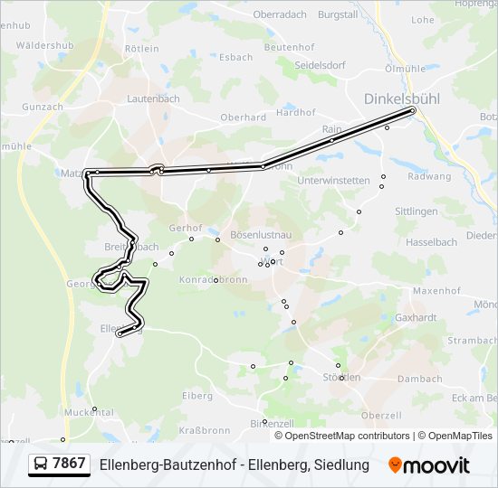 7867 Bus Line Map