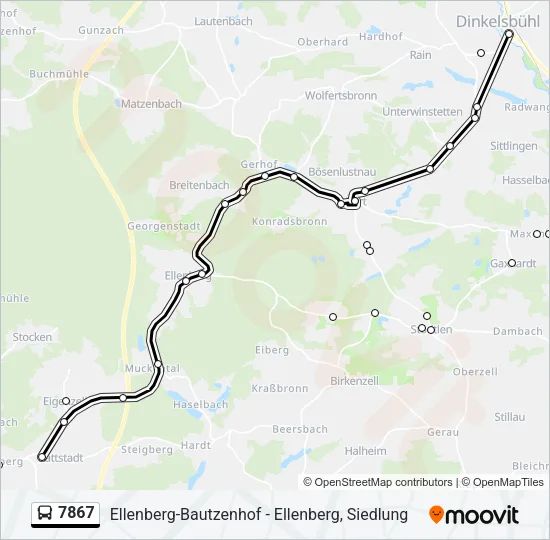 7867 Bus Line Map
