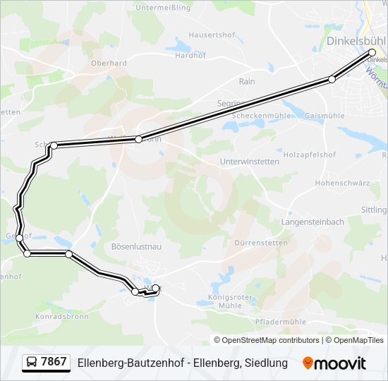 7867 Bus Line Map