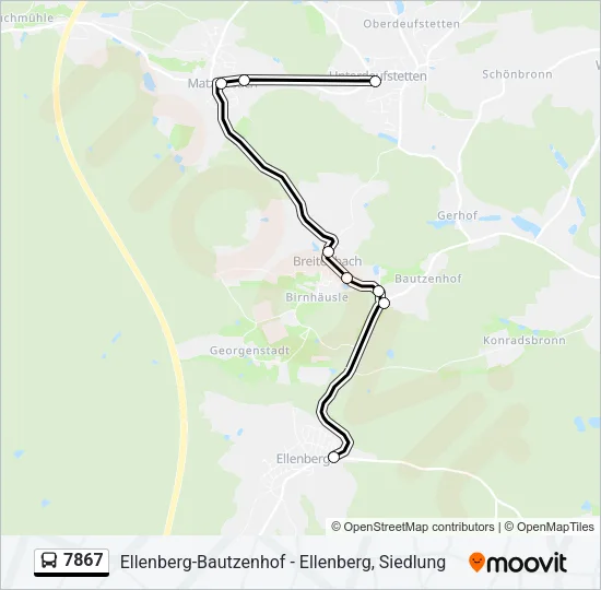 7867 Bus Line Map