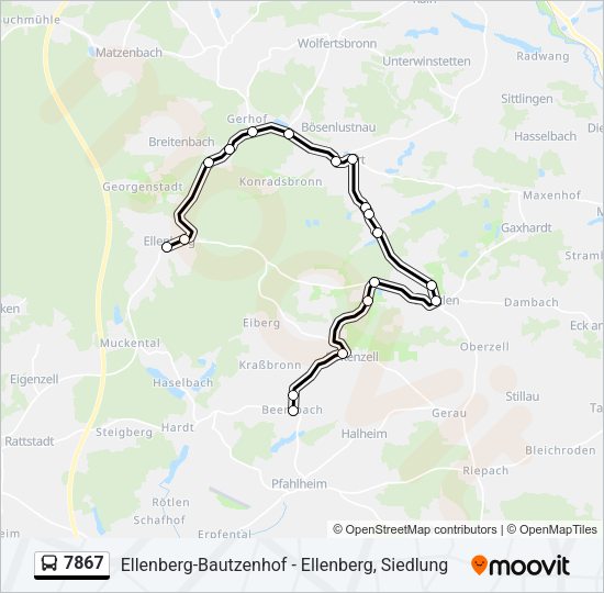 7867 Bus Line Map