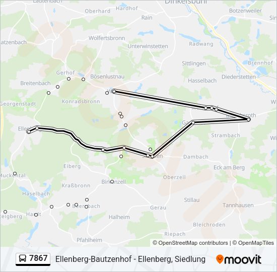 7867 Bus Line Map