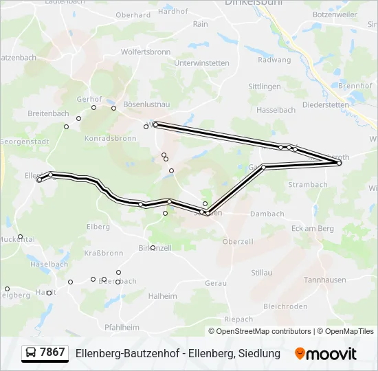 7867 Bus Line Map