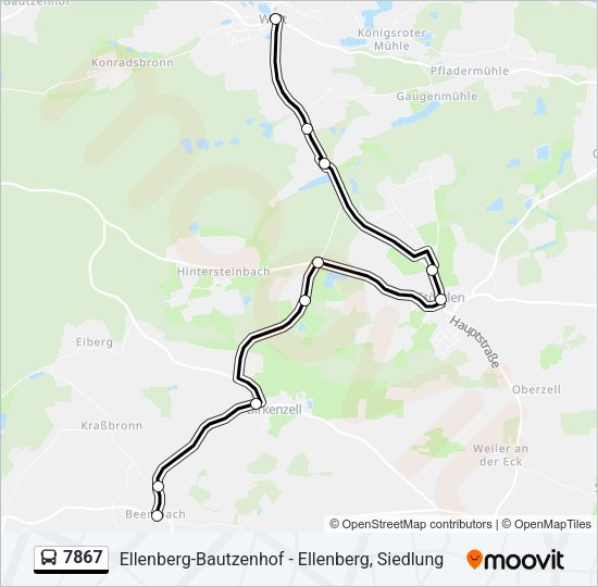 7867 Bus Line Map