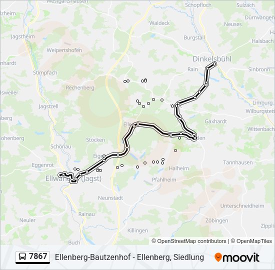 7867 Bus Line Map