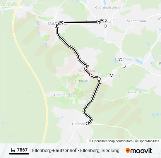 7867 Bus Line Map