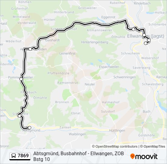 7869 Bus Line Map