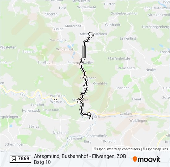 7869 Bus Line Map