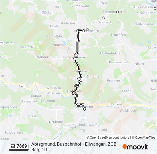 7869 Bus Line Map