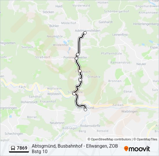 7869 Bus Line Map