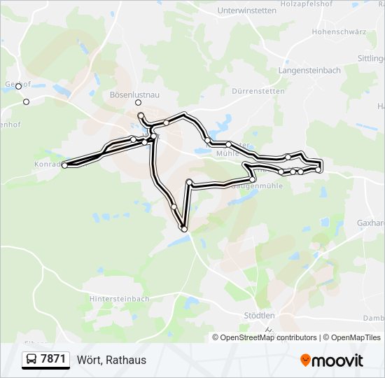 7871 Bus Line Map