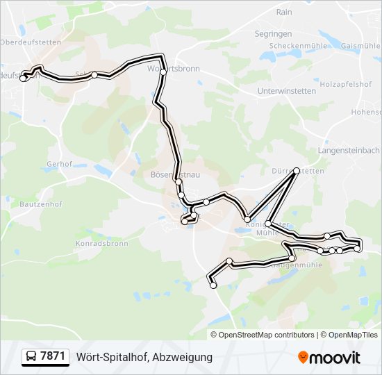 7871 Bus Line Map