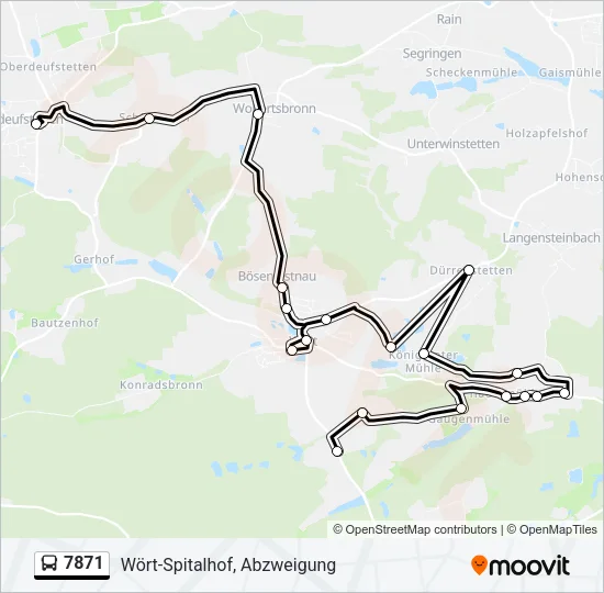 7871 Bus Line Map