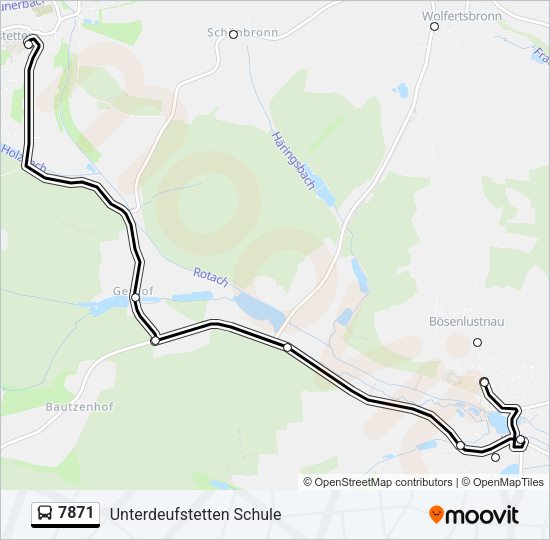 7871 Bus Line Map