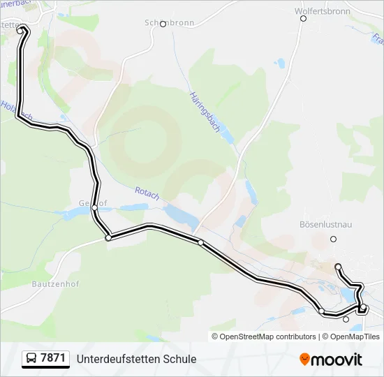 7871 Bus Line Map