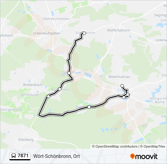 7871 Bus Line Map