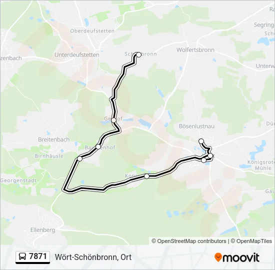 7871 Bus Line Map
