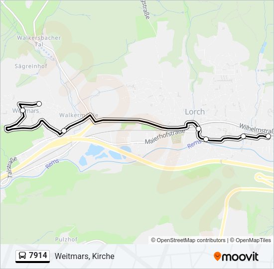 7914 Bus Line Map