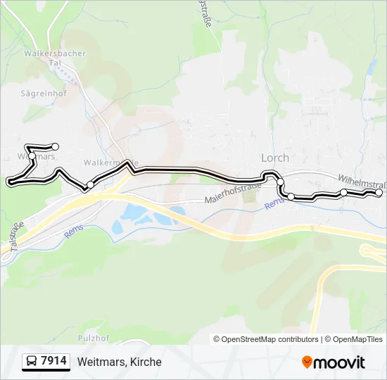 7914 Bus Line Map