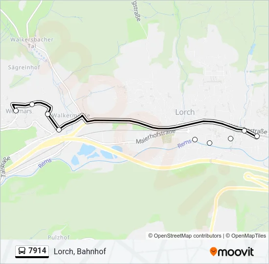7914 Bus Line Map