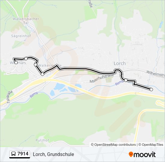 7914 Bus Line Map