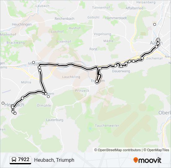 7922 Bus Line Map