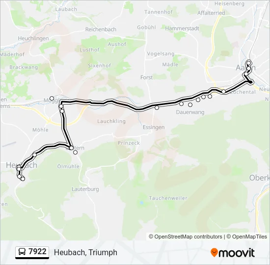 7922 Bus Line Map