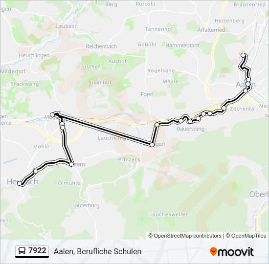 7922 Bus Line Map