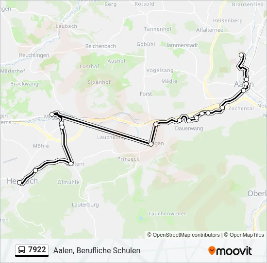 7922 Bus Line Map