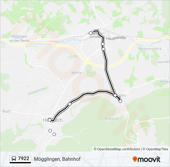 7922 Bus Line Map