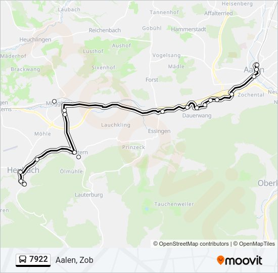7922 Bus Line Map