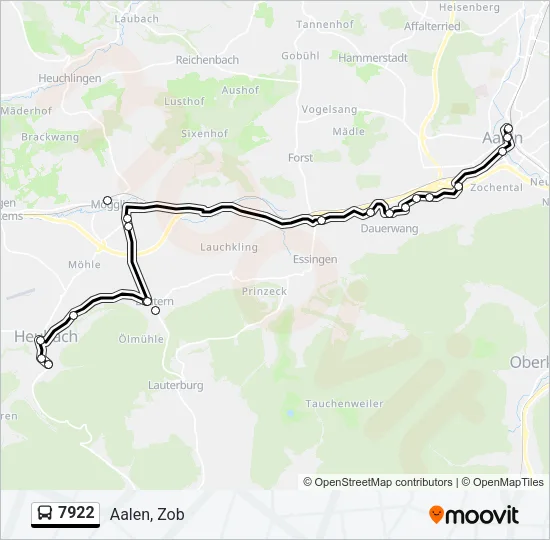 7922 Bus Line Map