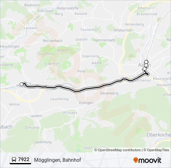 7922 Bus Line Map