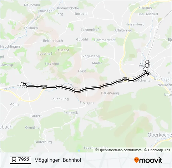 7922 Bus Line Map