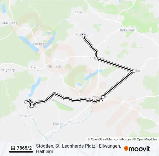 7865/2 Bus Line Map
